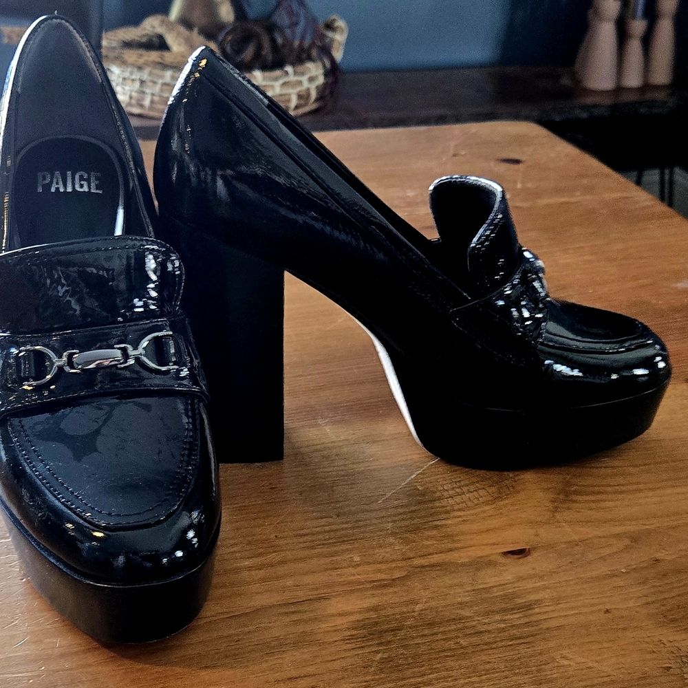 Paige Black Patent Leather Women's Loafers